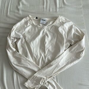 gym shark whitney simmons cream long sleeve